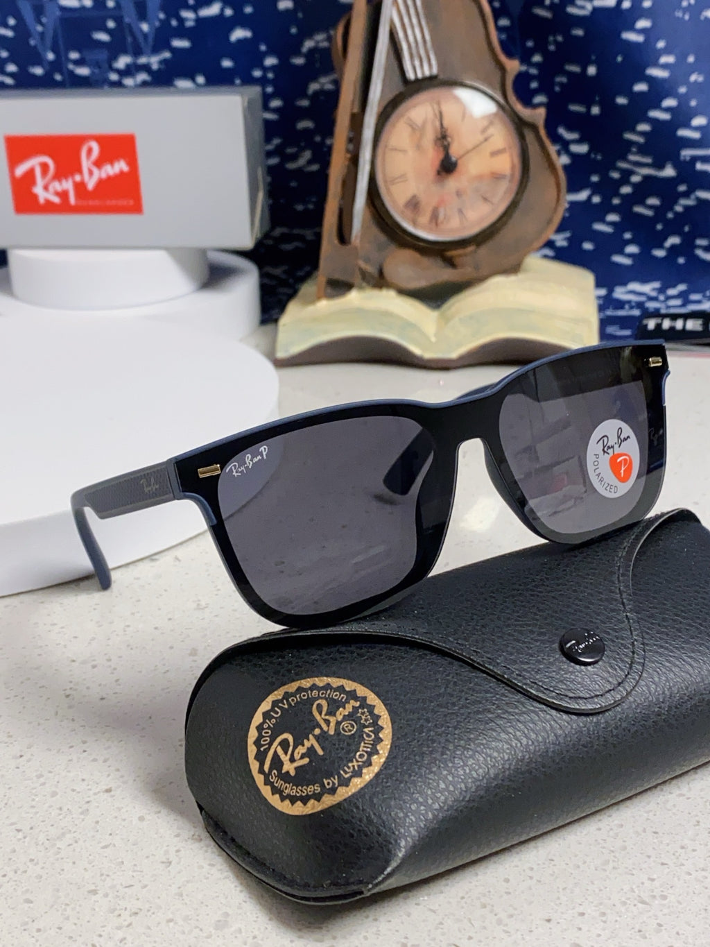 Ray-Ban RB69016 Square Silver Lens Sunglasses for Men & Women - 998561 - detail image 9