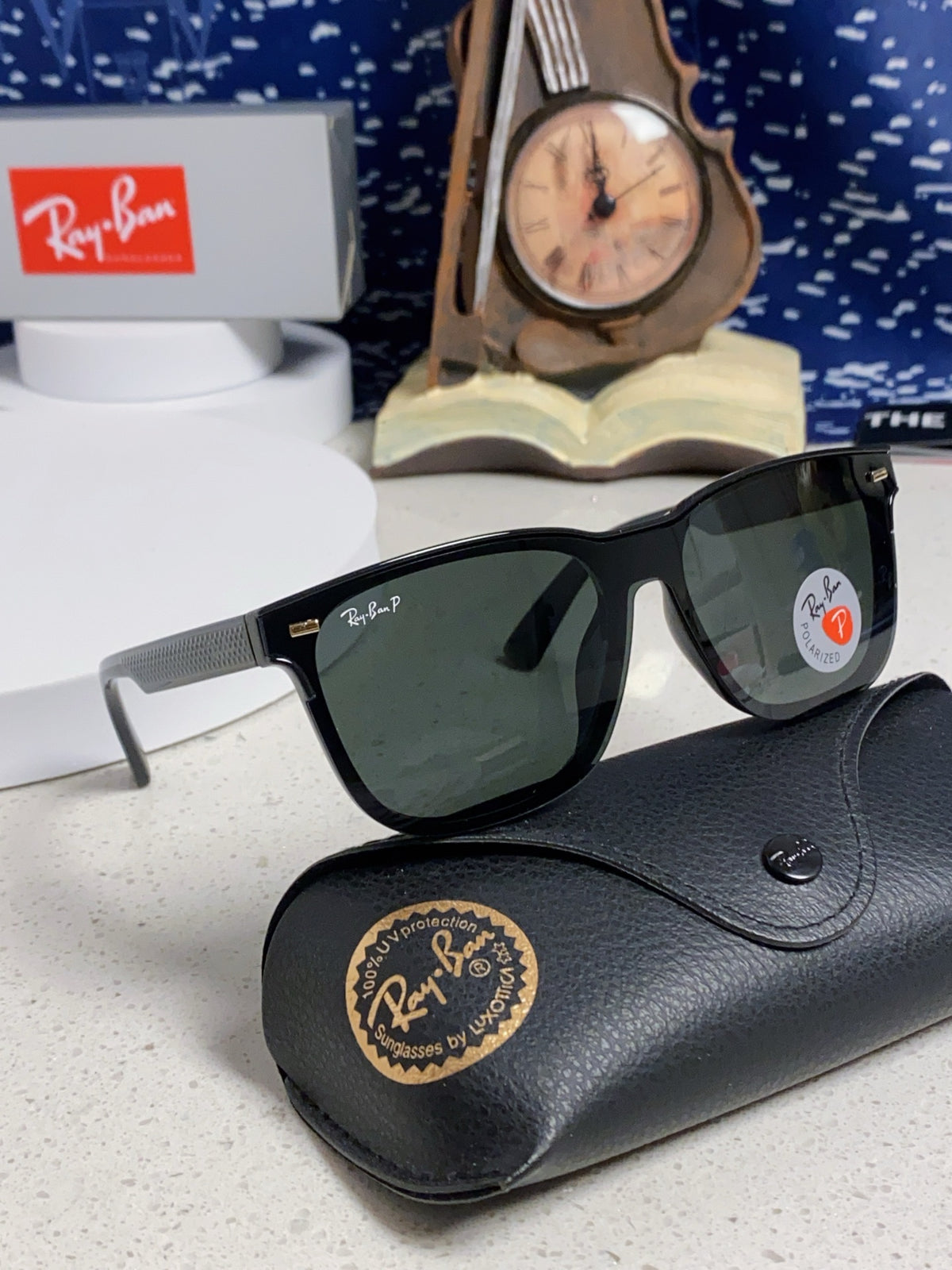 Ray-Ban RB69016 Square Black Lens Sunglasses for Men & Women - 998562 - detail image 10