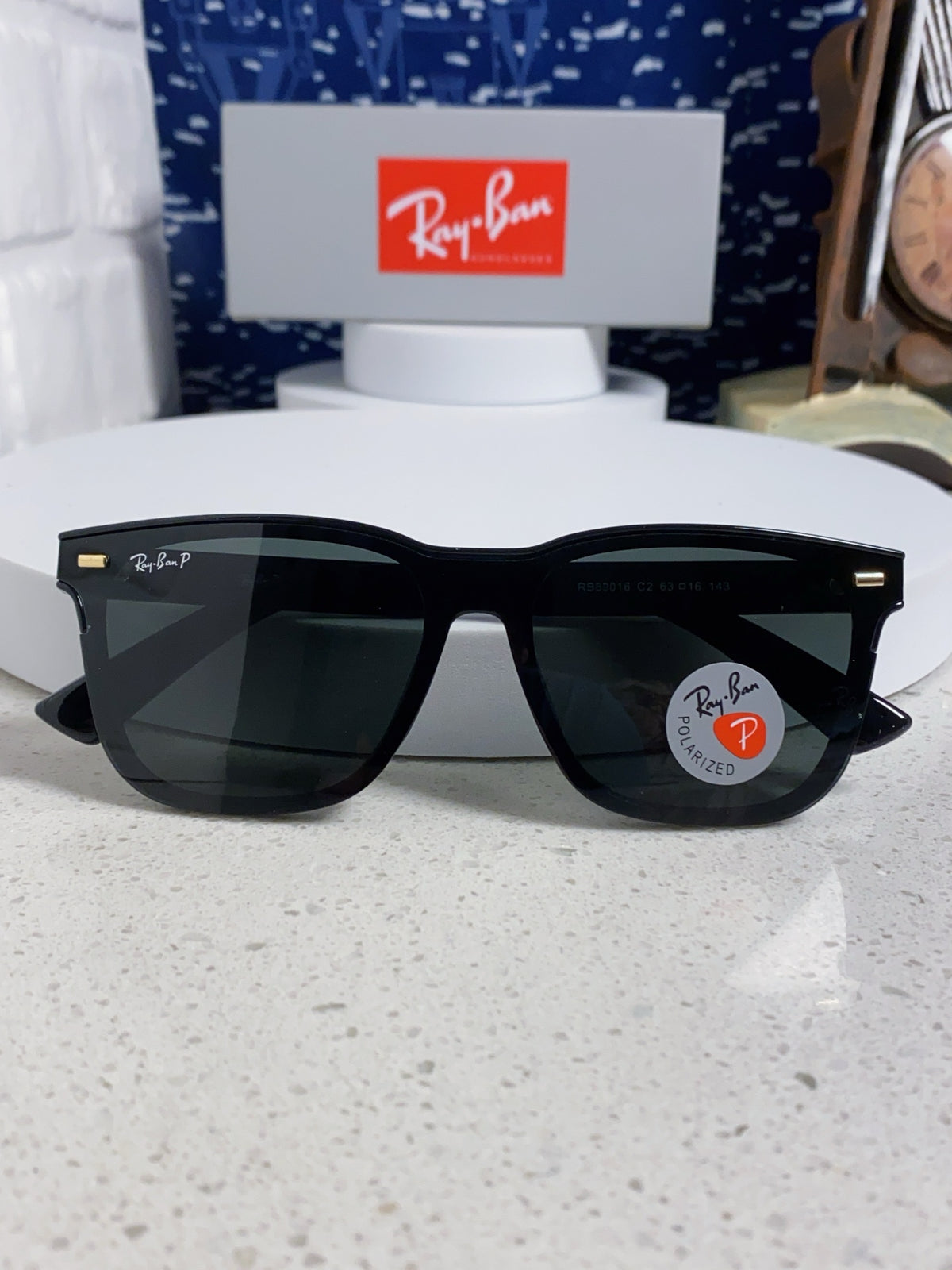 Ray-Ban RB69016 Square Black Lens Sunglasses for Men & Women - 998562 - detail image 9