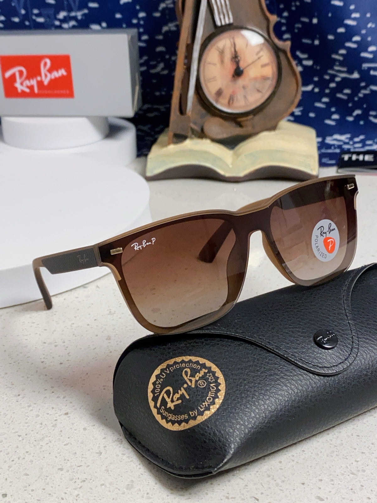 Ray-Ban RB69016 Square Red Lens Sunglasses for Men & Women - detail image 10