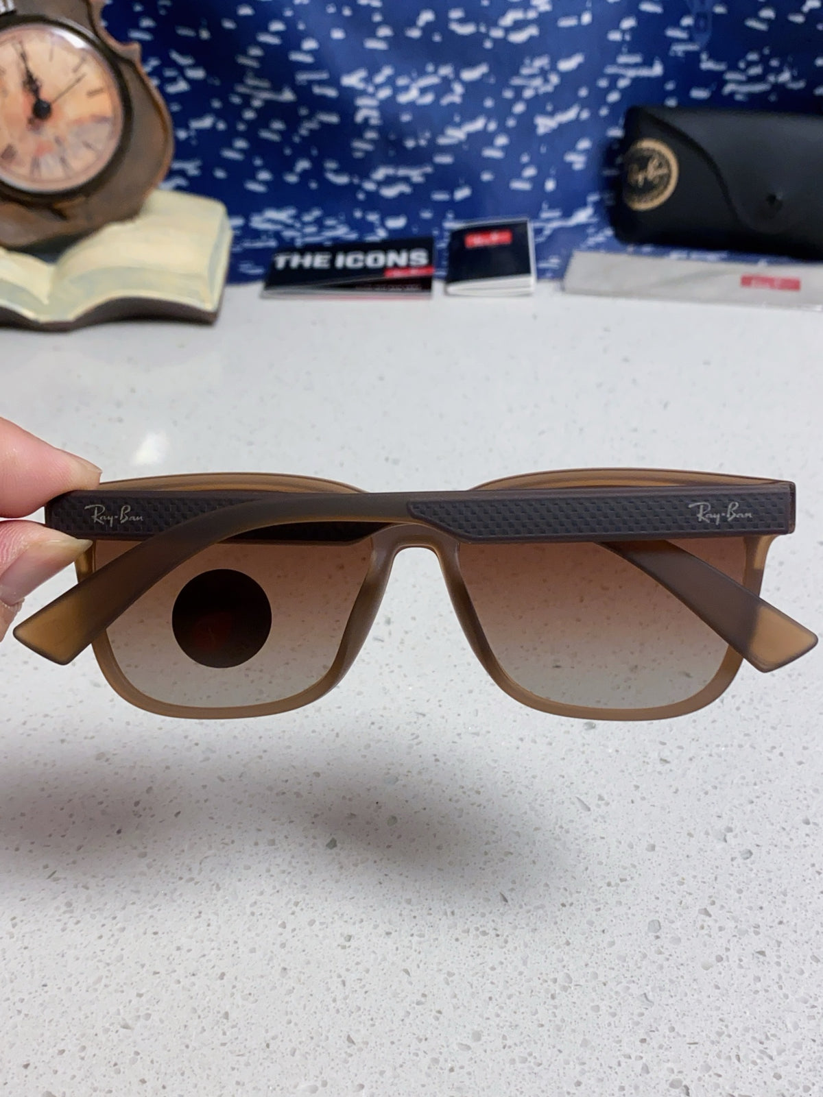 Ray-Ban RB69016 Square Red Lens Sunglasses for Men & Women - detail image 5