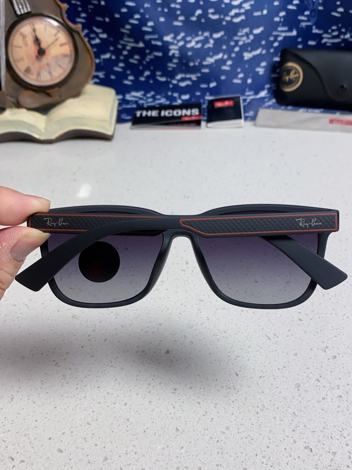 Ray-Ban RB69016 Square Black Lens Sunglasses for Men & Women - 433077 - detail image 5