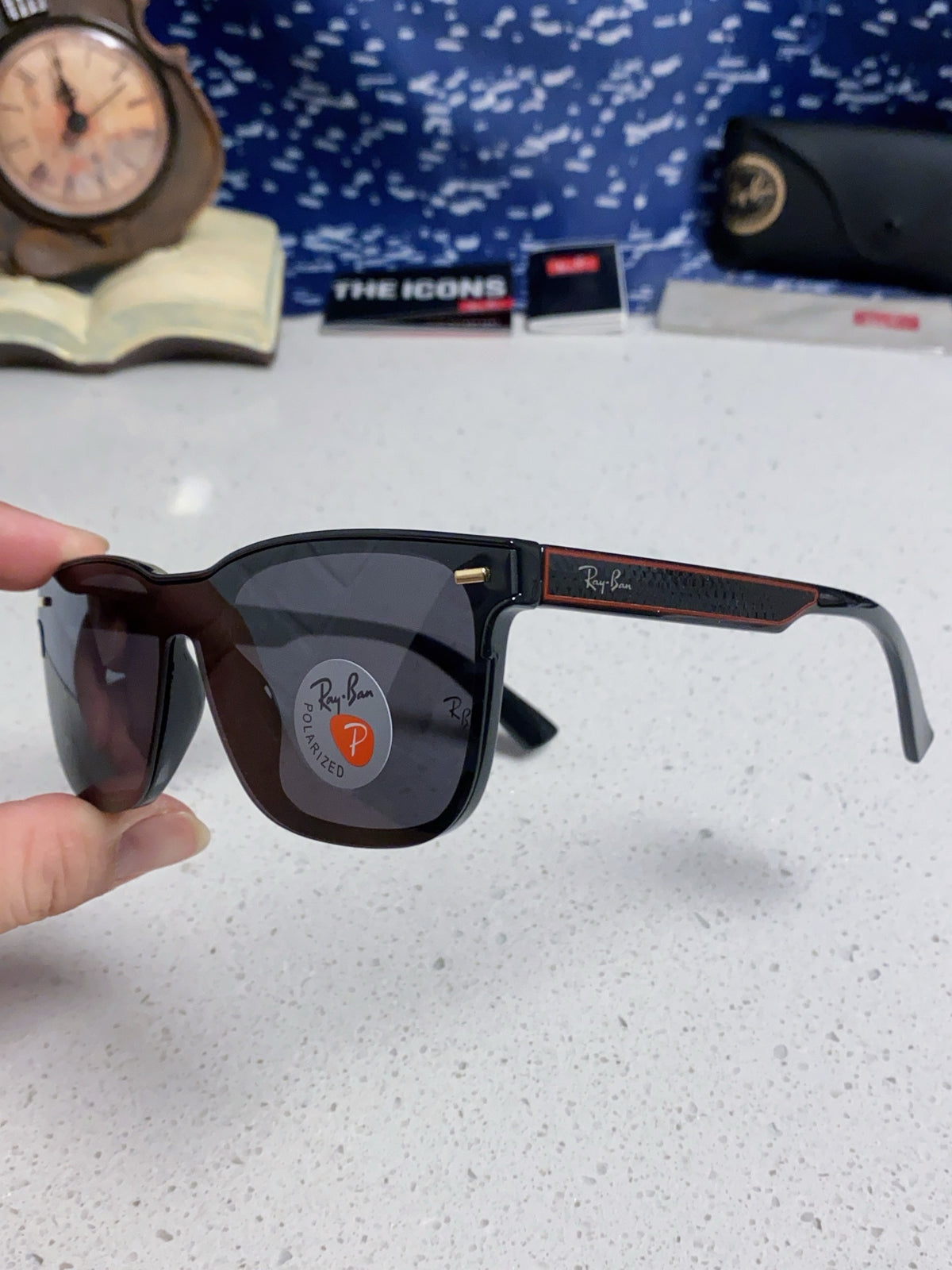 Ray-Ban RB6901 Square Silver Lens Sunglasses for Men & Women - detail image 6