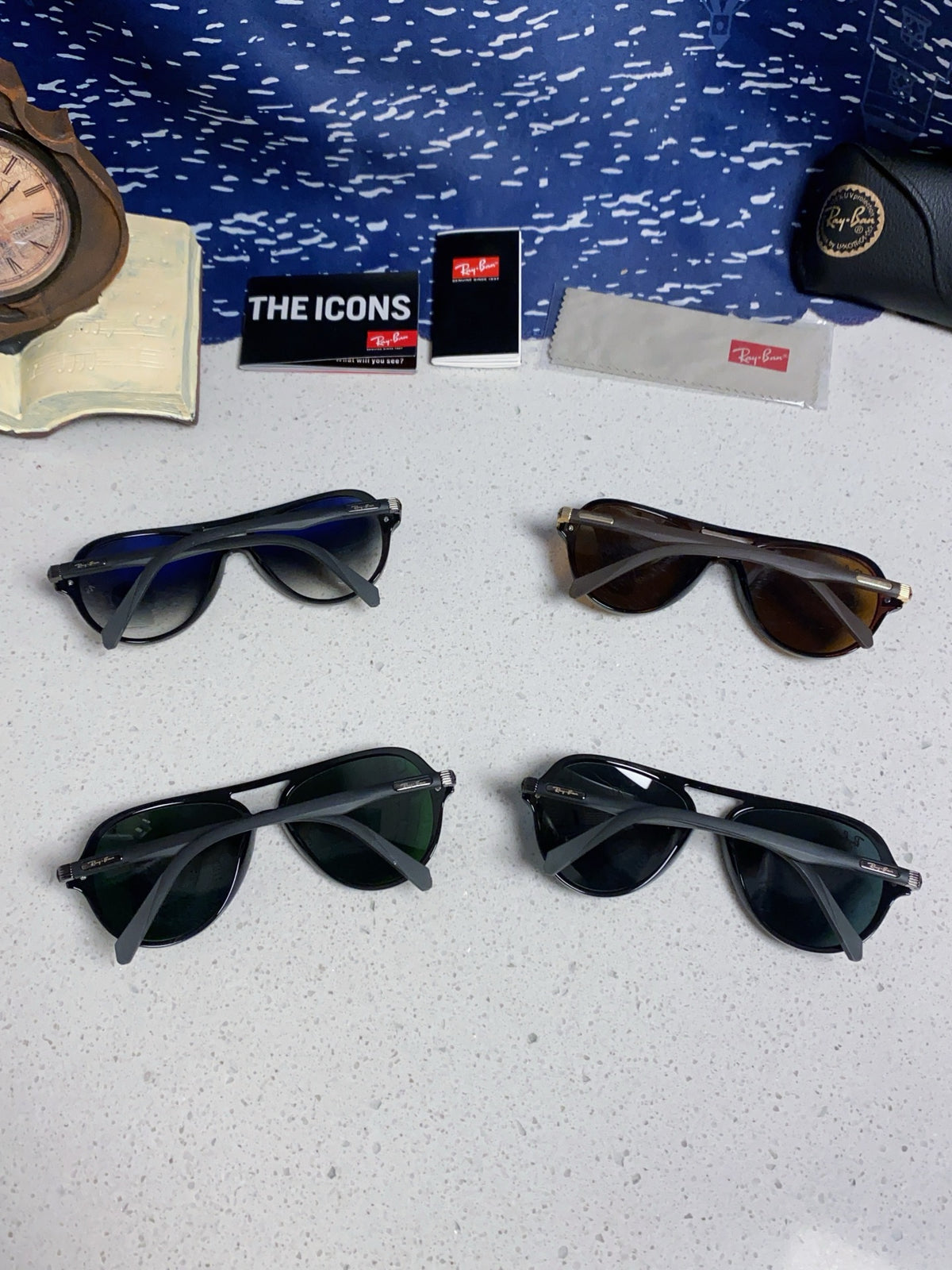 Ray-Ban RB8055 Aviator Black Lens Sunglasses for Men - 488265 - detail image 11