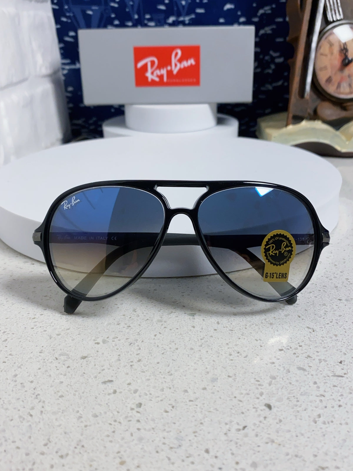 Ray-Ban RB8055 Aviator Blue Lens Sunglasses for Men - 416670 - detail image 9