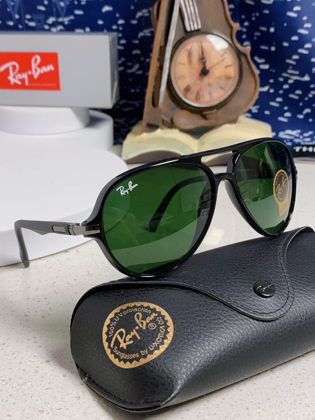 Ray-Ban RB8055 Aviator Black Lens Sunglasses for Men - 416671 - detail image 10