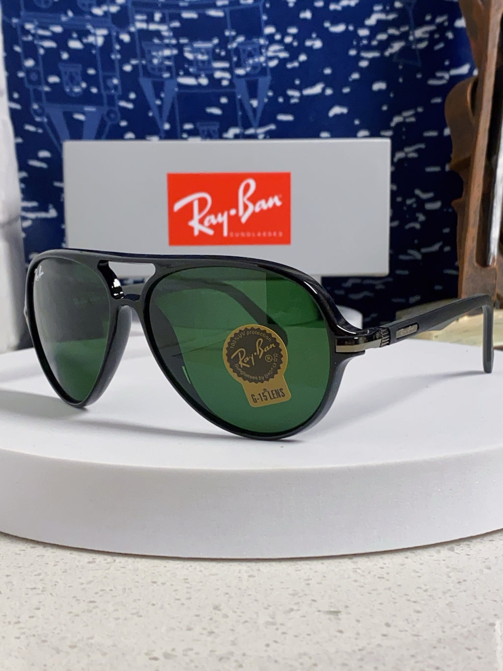 Ray-Ban RB8055 Aviator Black Lens Sunglasses for Men - 416671