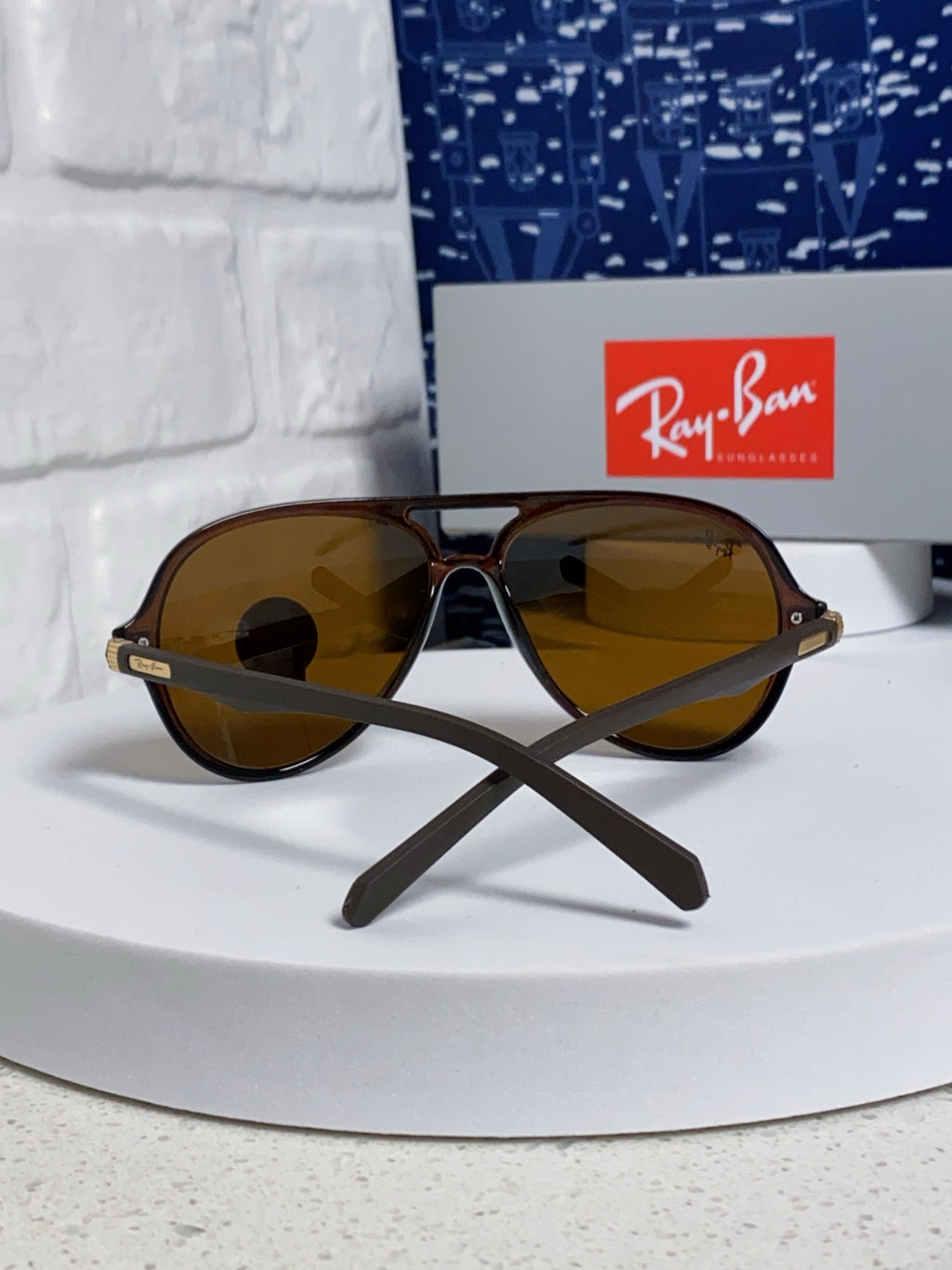 Ray-Ban RB8055 Aviator Brown Lens Sunglasses for Men - detail image 3