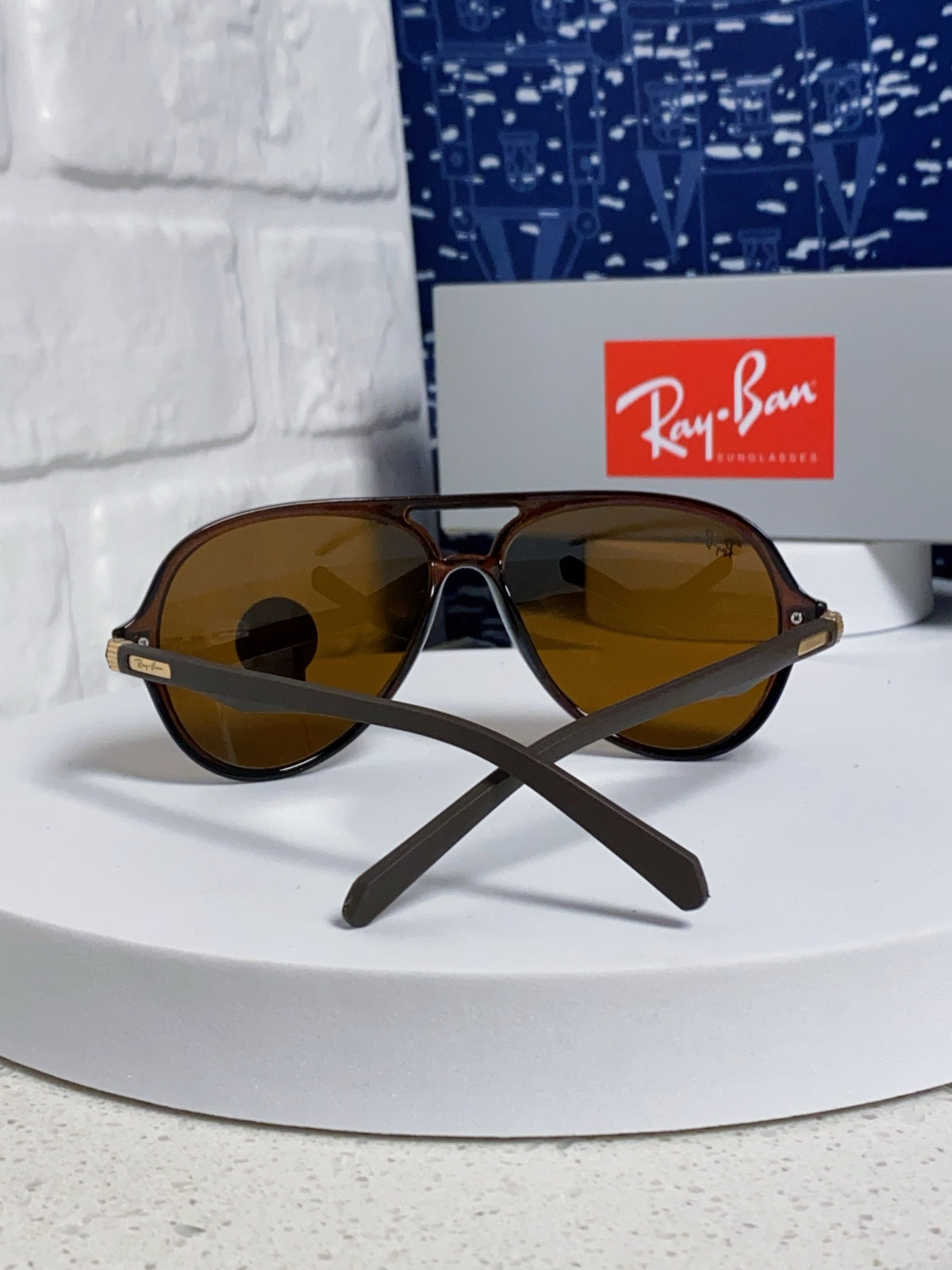 Ray-Ban RB8055 Aviator Brown Lens Sunglasses for Men - detail image 3