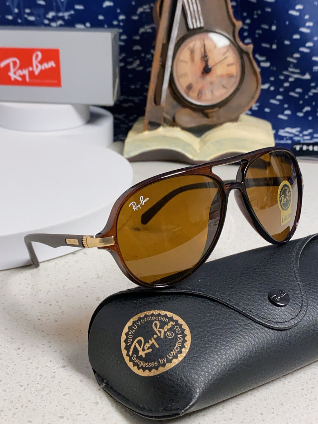 Ray-Ban RB8055 Aviator Brown Lens Sunglasses for Men - 416672 - detail image 10