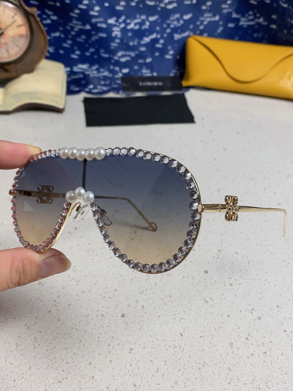 Loewe Oversized Gray Lens Sunglasses for Men & Women - detail image 6