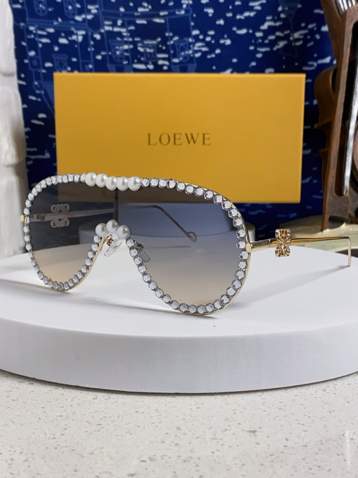Loewe Oversized Gray Lens Sunglasses for Men & Women - 432835