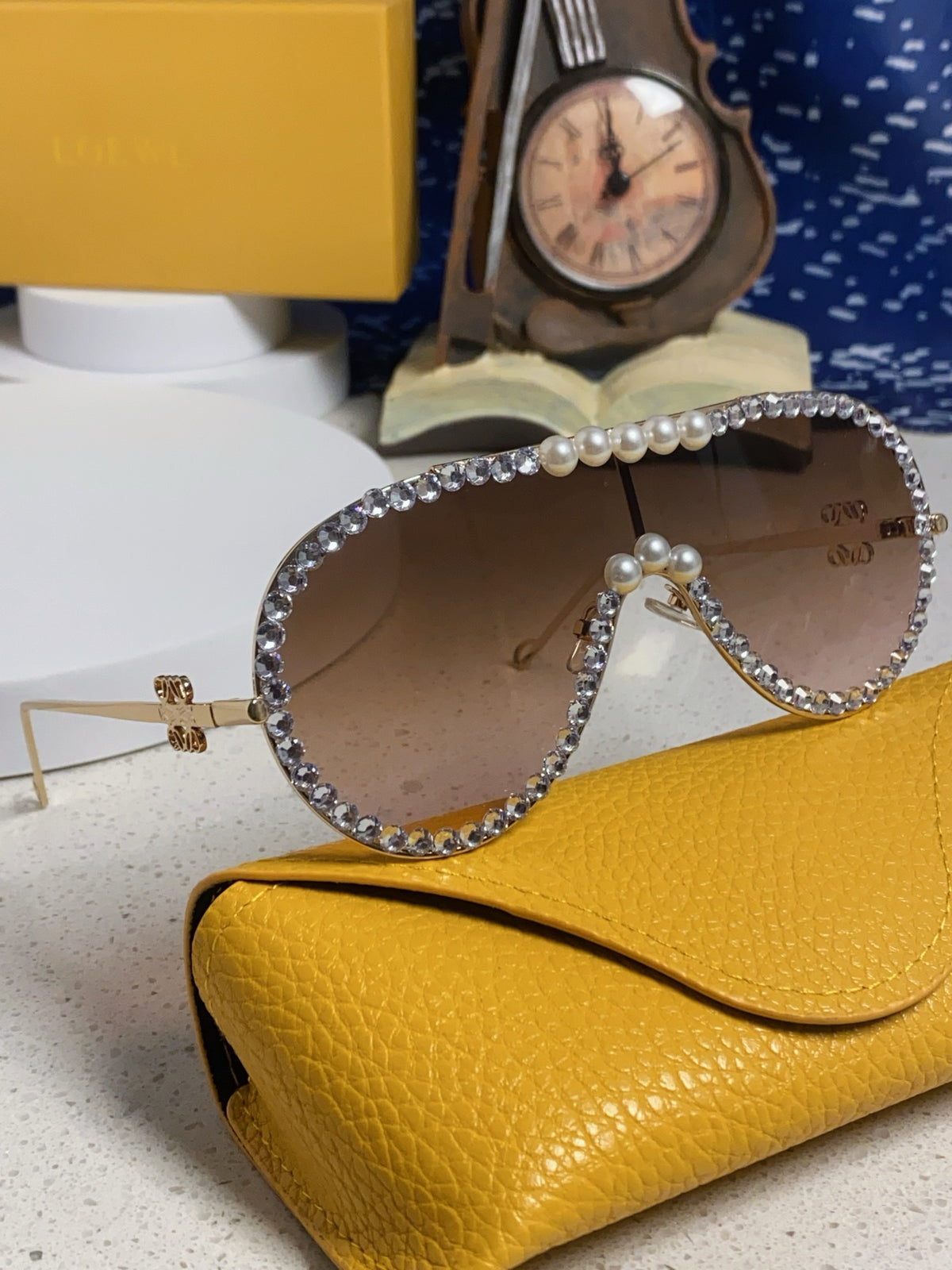 Loewe Oversized Brown Lens Sunglasses for Men & Women - 487902 - detail image 9