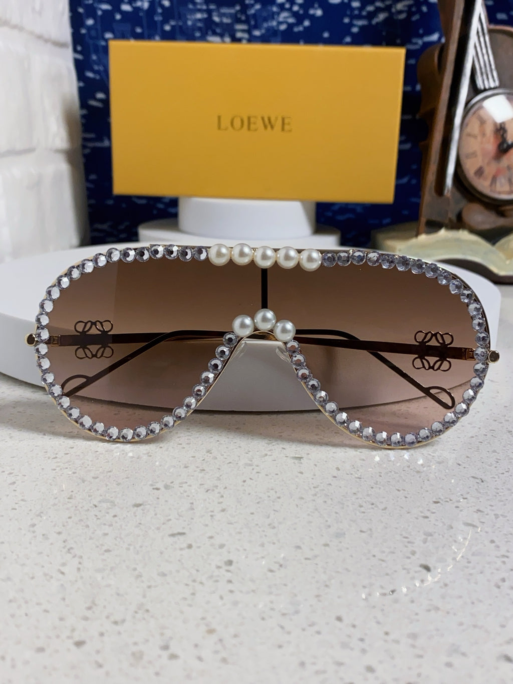Loewe Oversized Brown Lens Sunglasses for Men & Women - 432836 - detail image 8