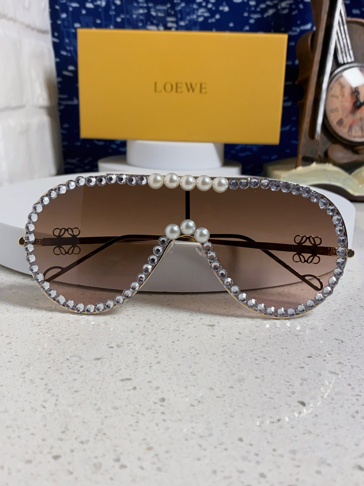 Loewe Oversized Brown Lens Sunglasses for Men & Women - 432836 - detail image 8