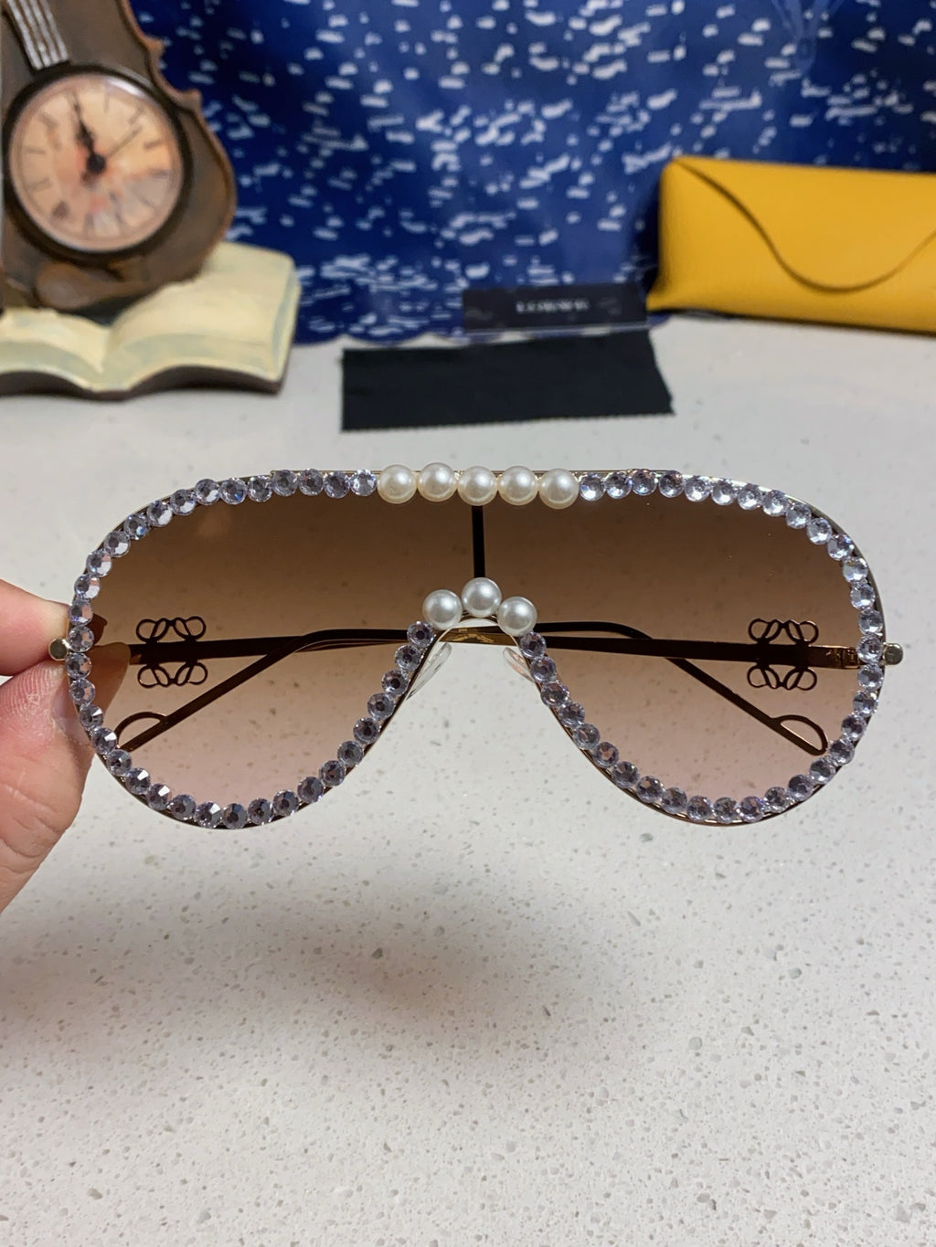 Loewe Oversized Brown Lens Sunglasses for Men & Women - 432836 - detail image 4