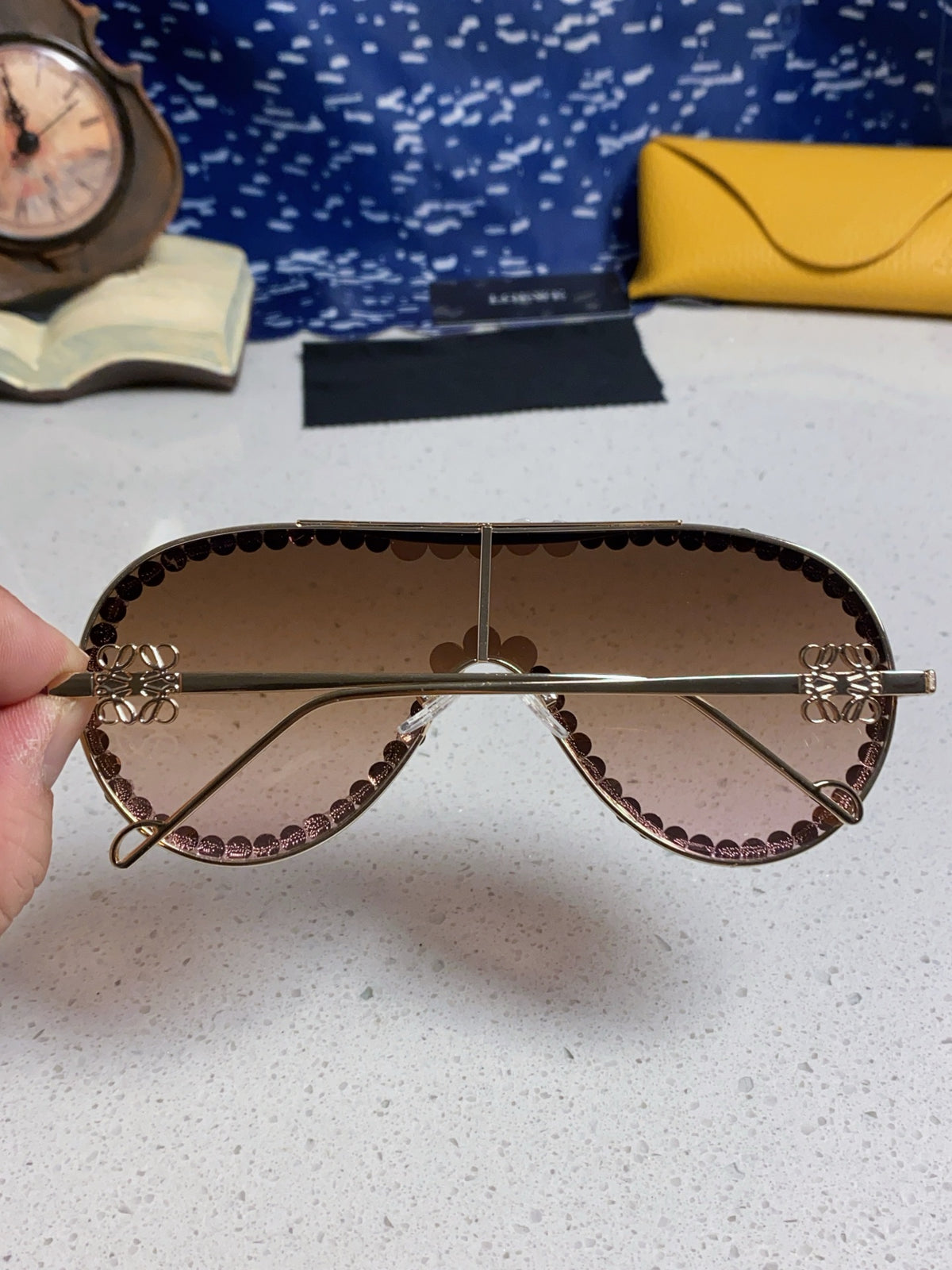 Loewe Oversized Brown Lens Sunglasses for Men & Women - 487902 - detail image 5
