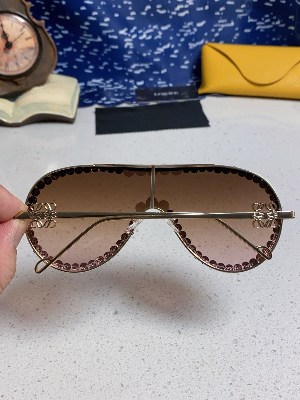 Loewe Oversized Brown Lens Sunglasses for Men & Women - 432836 - detail image 5