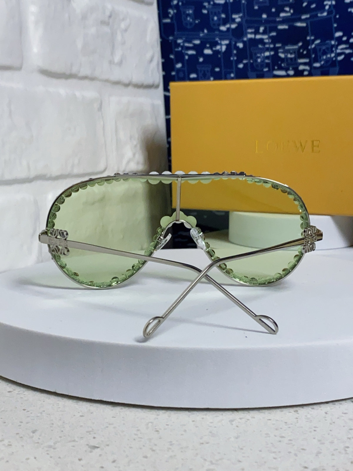 Loewe Oversized Silver Lens Sunglasses for Men & Women - 432837 - detail image 3