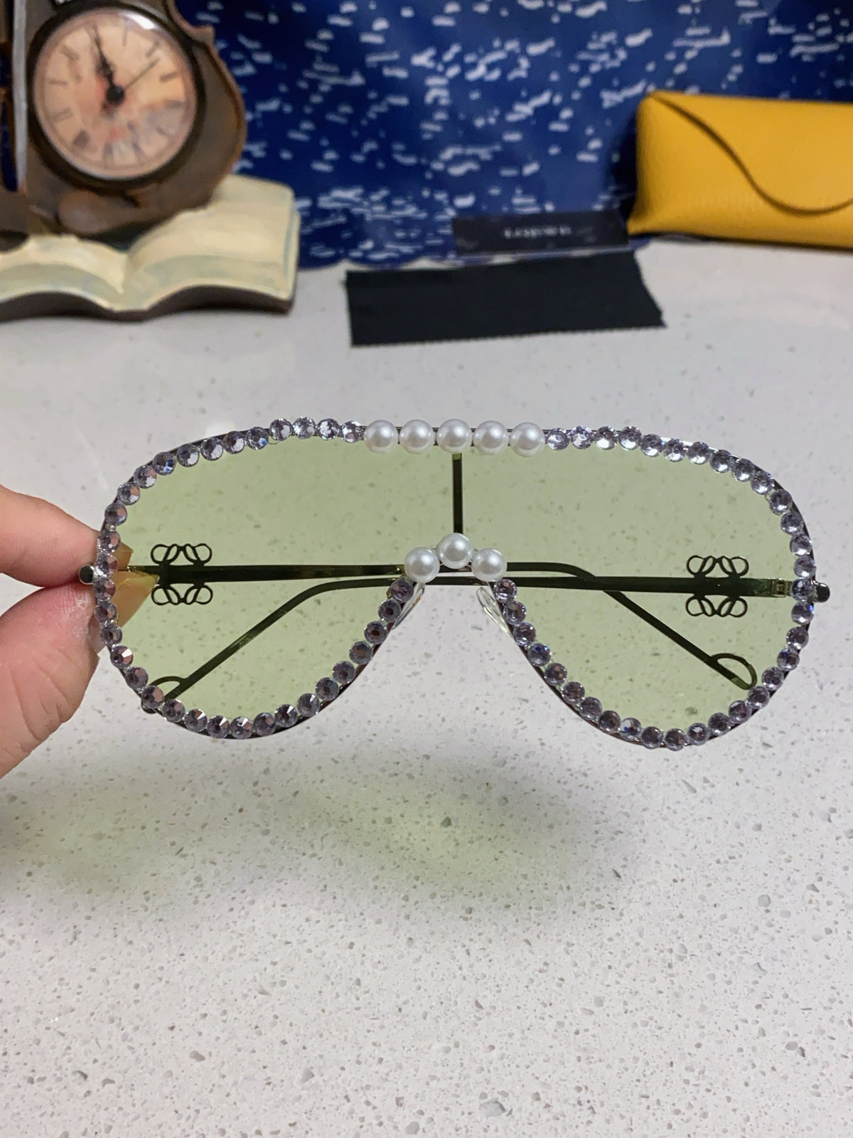 Loewe Oversized Silver Lens Sunglasses for Men & Women - 432837 - detail image 4