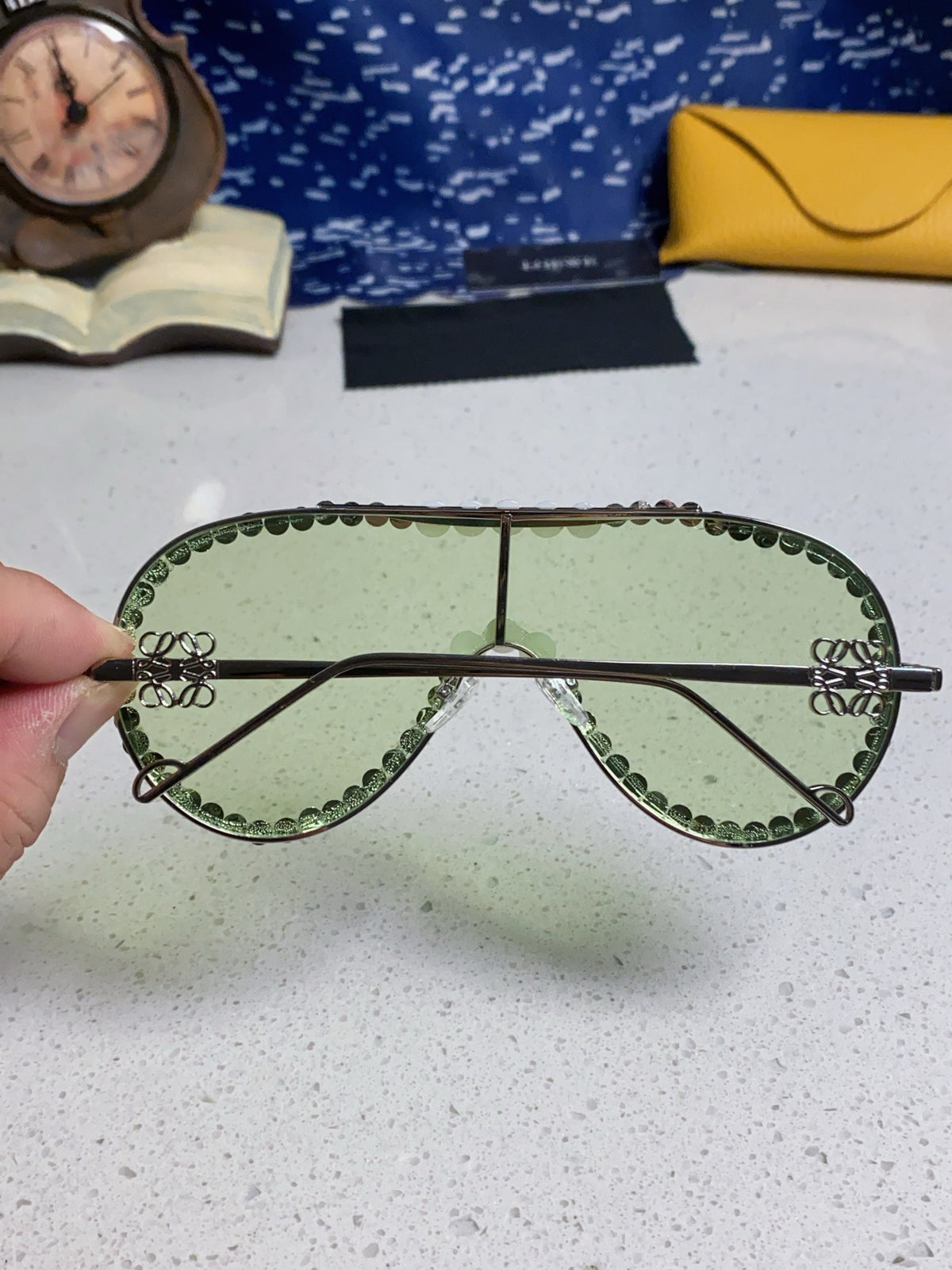 Loewe Oversized Silver Lens Sunglasses for Men & Women - 432837 - detail image 5