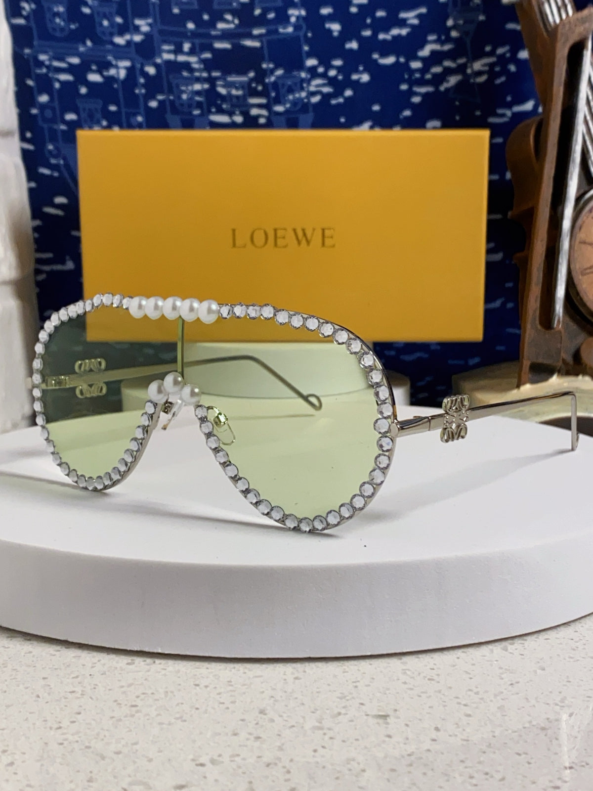 Loewe Oversized Silver Lens Sunglasses for Men & Women - 432837