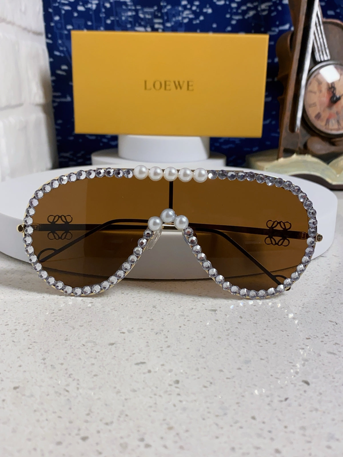Loewe Oversized Brown Lens Sunglasses for Men & Women - detail image 8