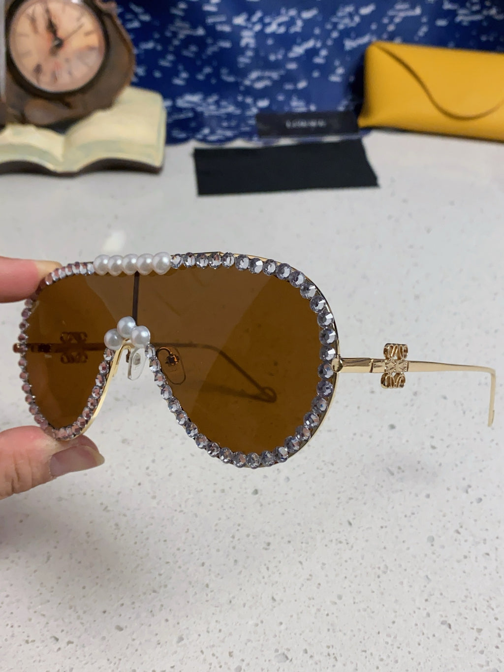 Loewe Oversized Brown Lens Sunglasses for Men & Women - 432838 - detail image 6