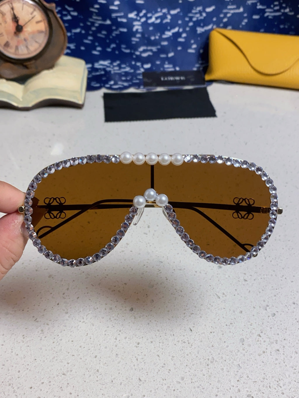 Loewe Oversized Brown Lens Sunglasses for Men & Women - 432838 - detail image 4