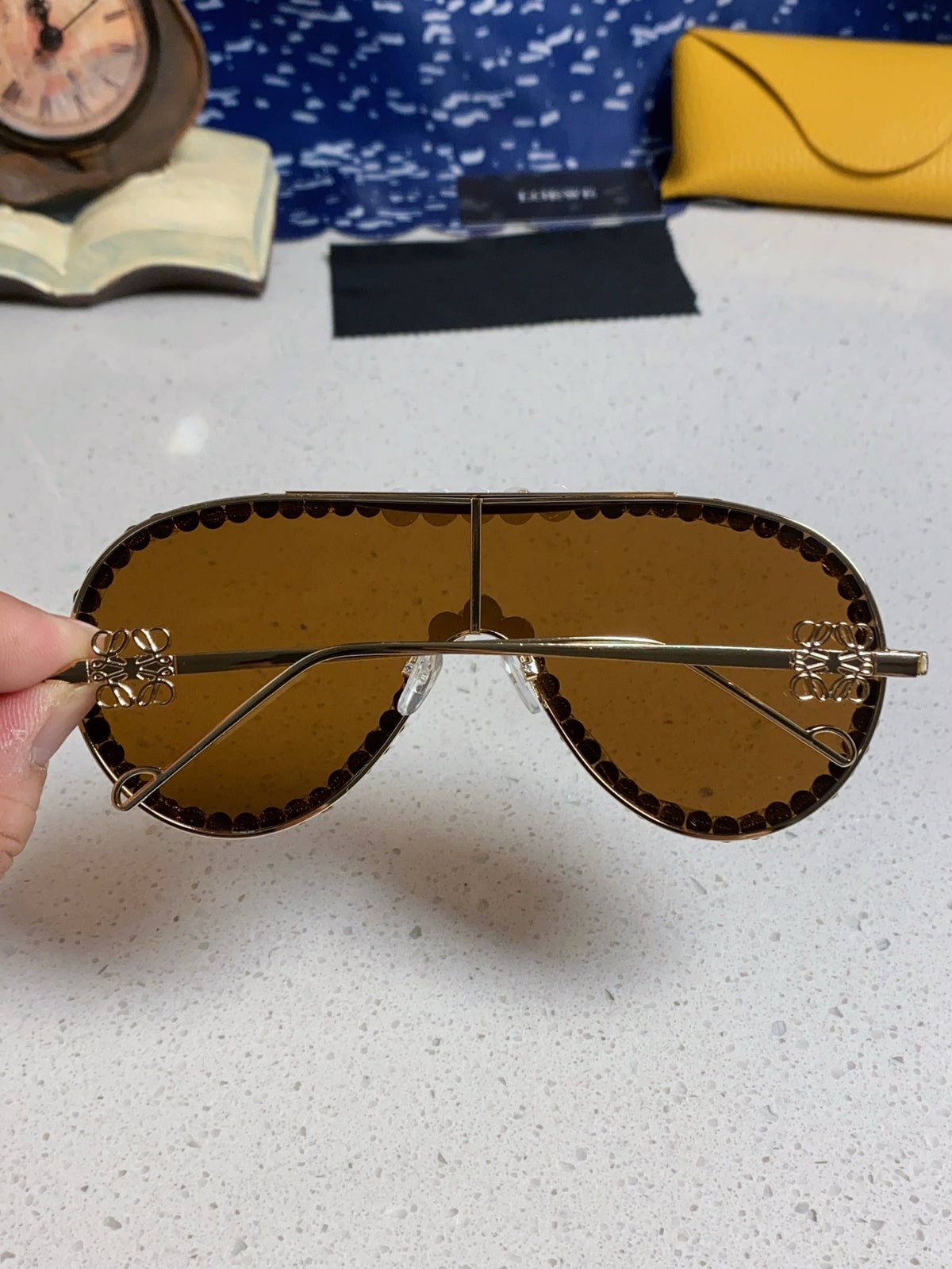 Loewe Oversized Brown Lens Sunglasses for Men & Women - 432838 - detail image 5