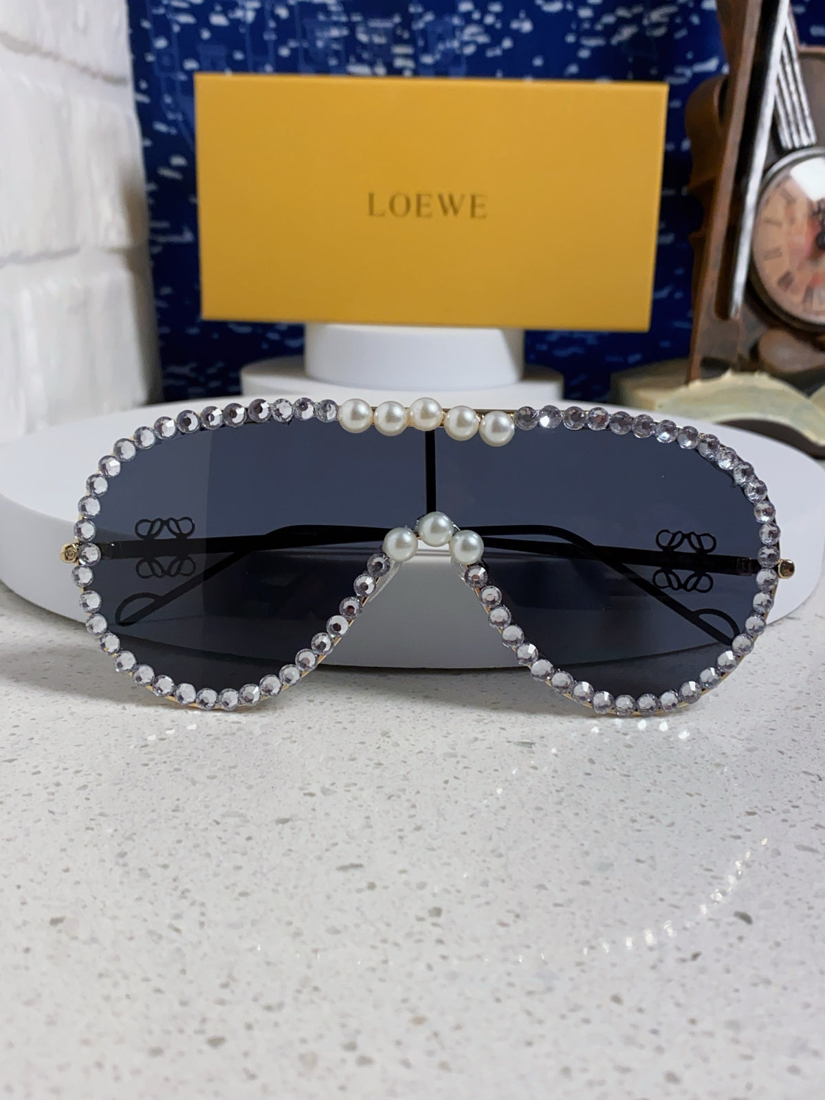 Loewe Oversized Black Lens Sunglasses for Men & Women - detail image 8