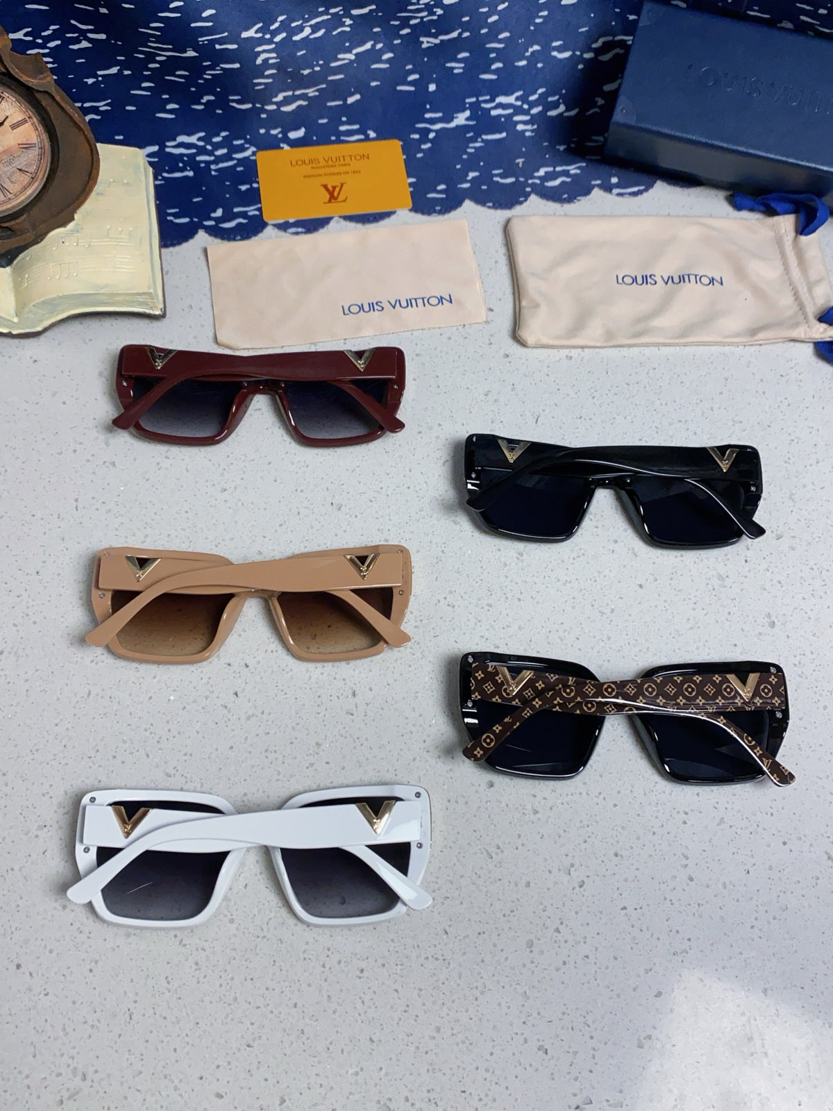 Louis Vuitton Fashion Blue Lens Sunglasses for Women - detail image 11