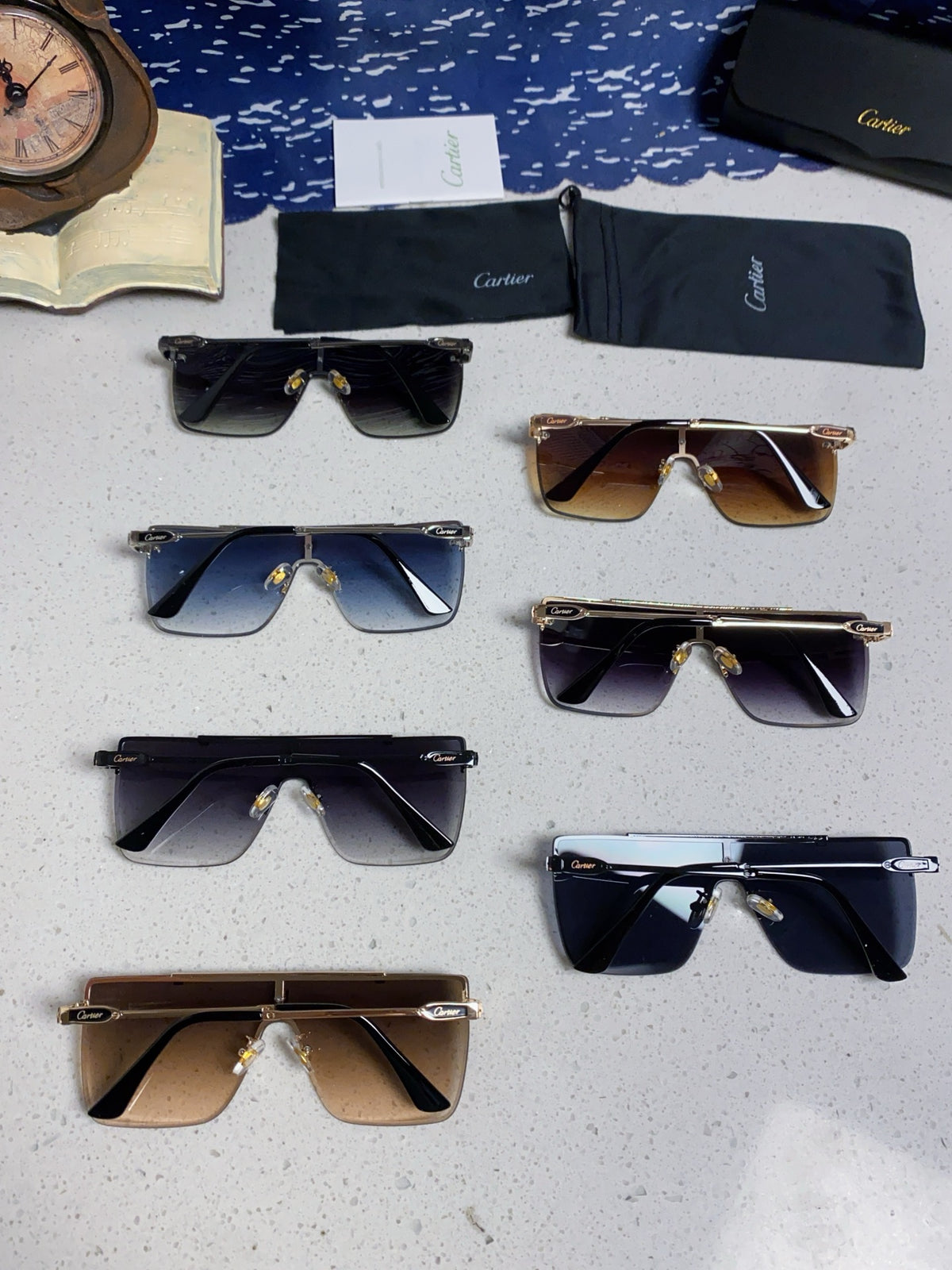 Cartier Fashion Black Lens Sunglasses for Men - detail image 10