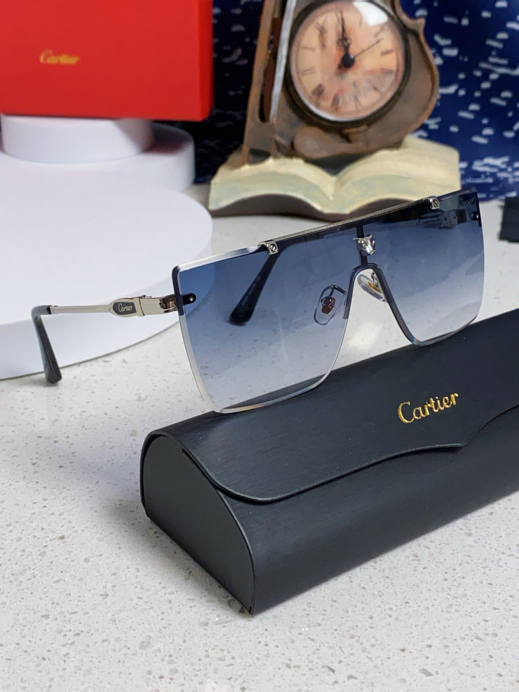 Cartier Fashion Blue Lens Sunglasses for Men - 358575 - detail image 10