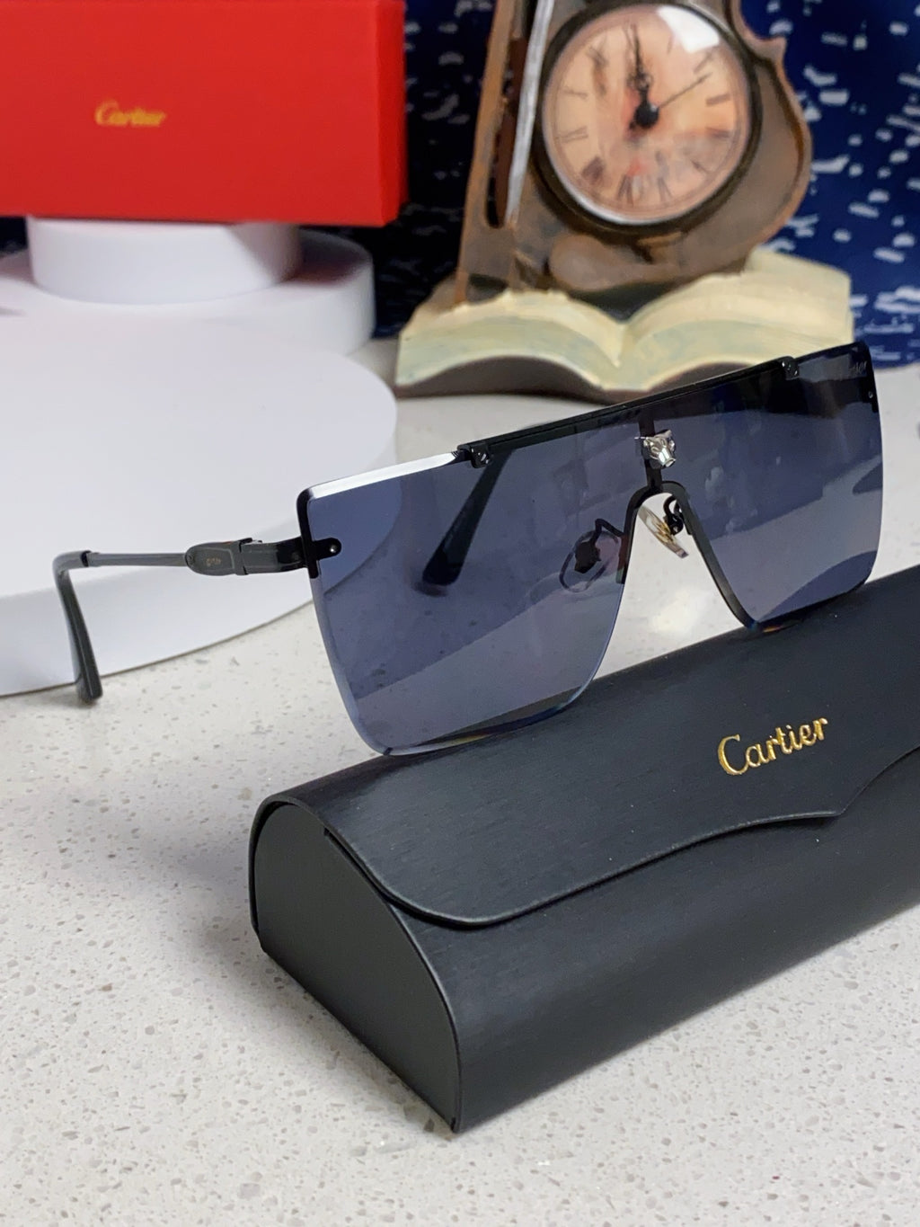 Cartier Fashion Blue Lens Sunglasses for Men - 358580 - detail image 10