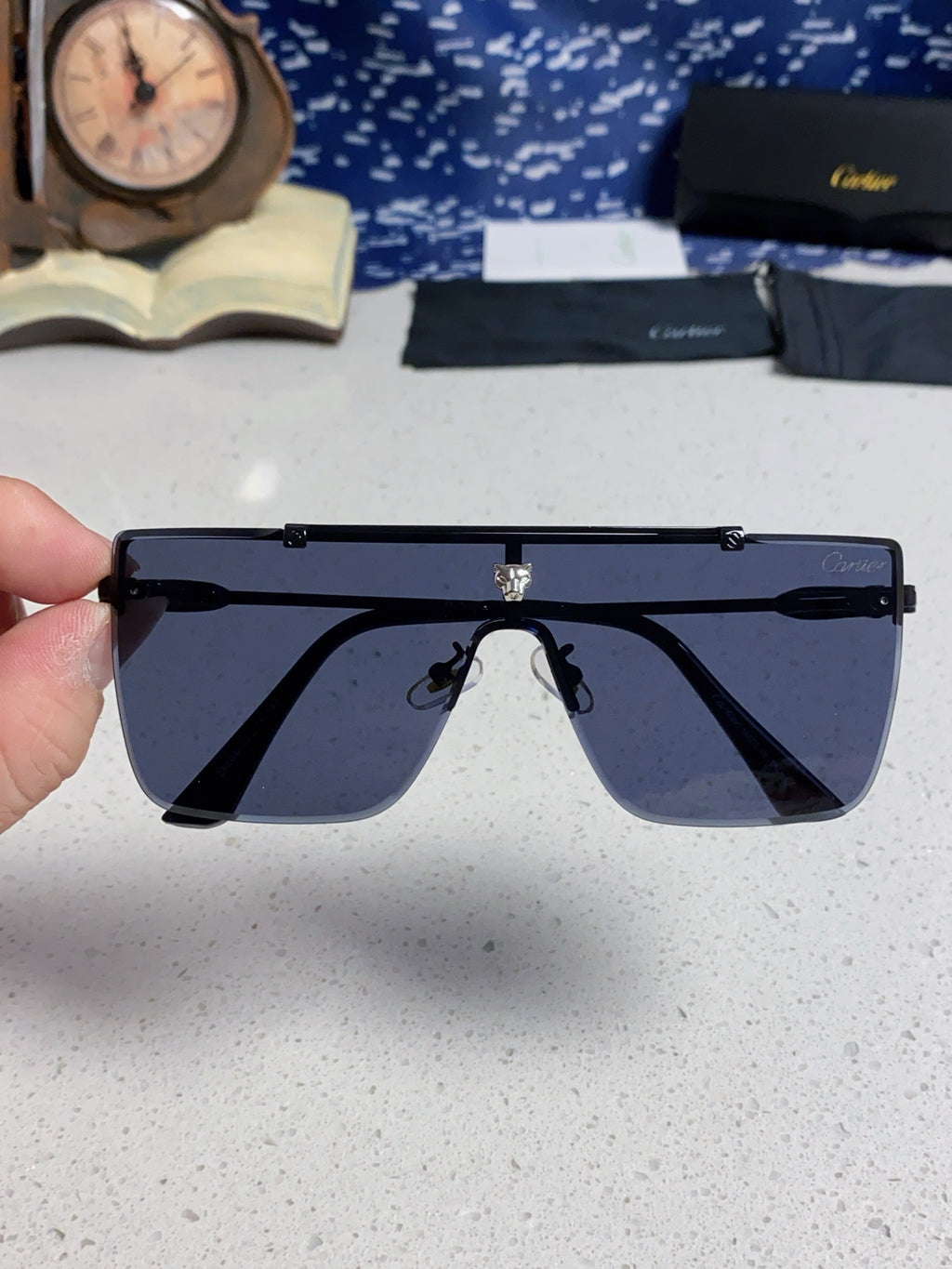 Cartier Fashion Blue Lens Sunglasses for Men - 432384 - detail image 4