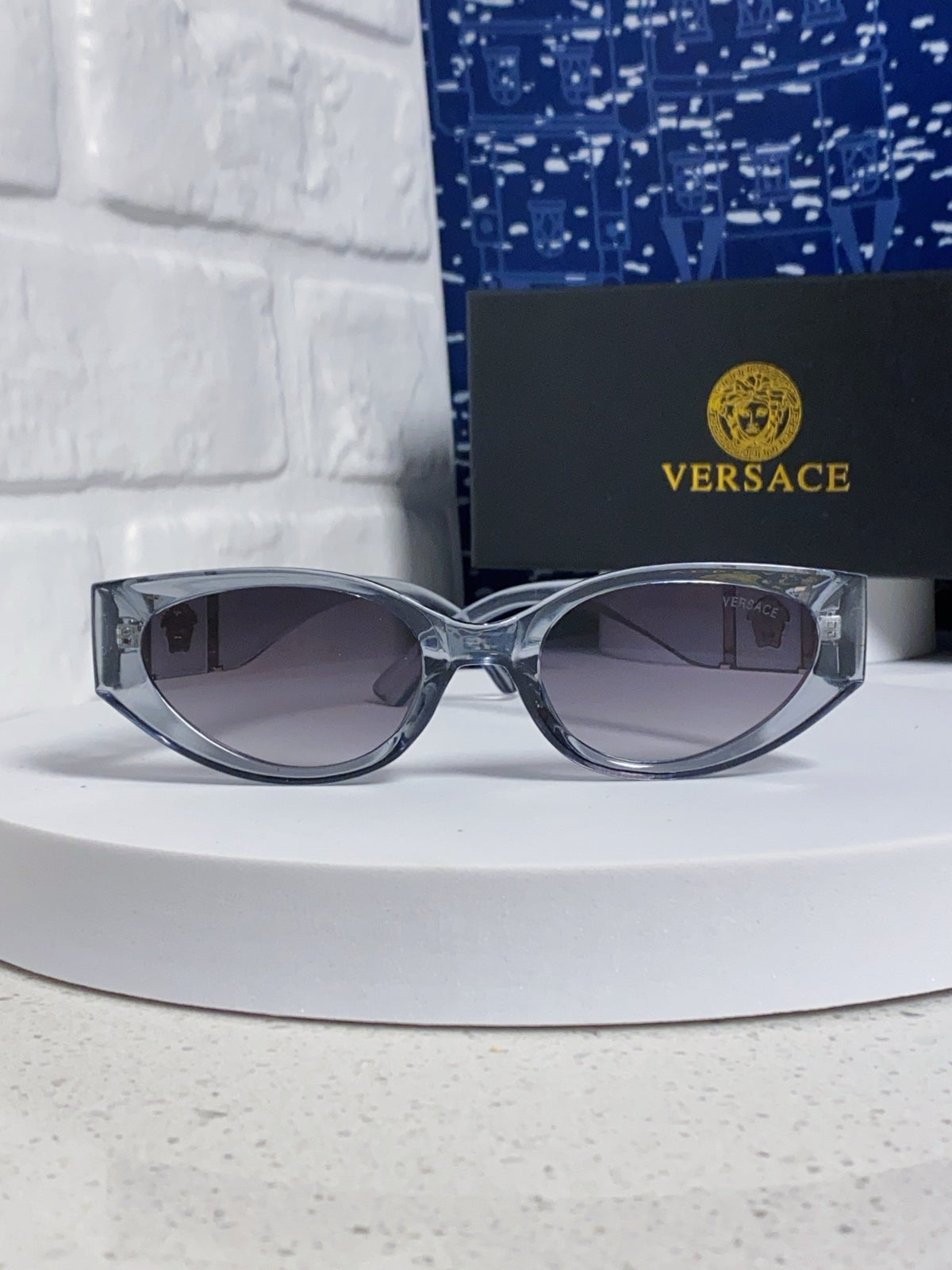 Versace Cat-Eye Silver Lens Sunglasses for Women - 358777 - detail image 2