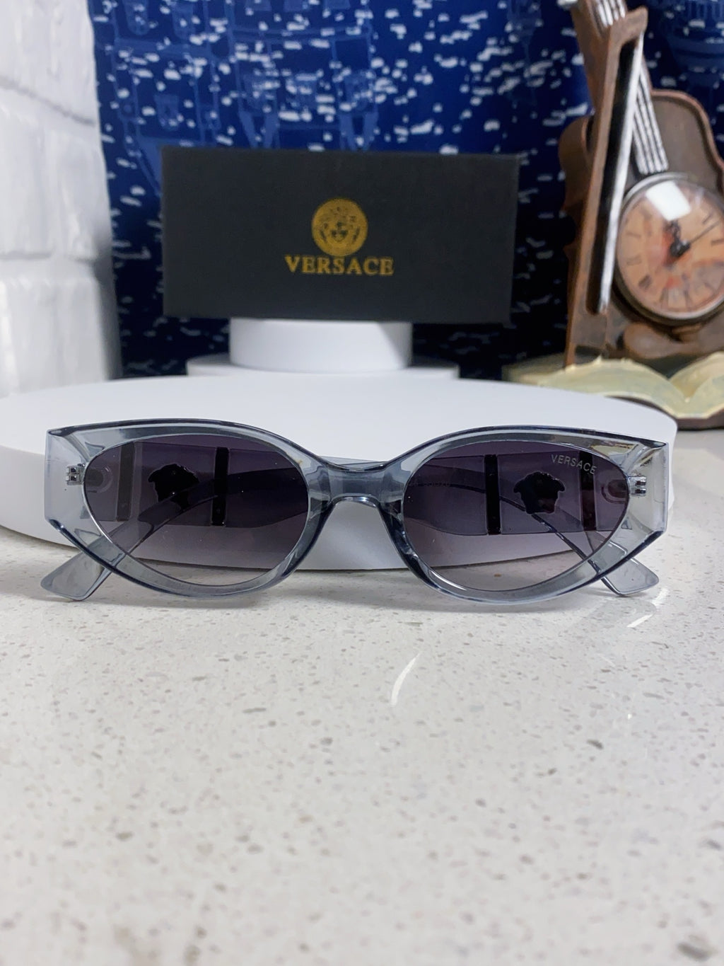 Versace Cat-Eye Silver Lens Sunglasses for Women - 432792 - detail image 10