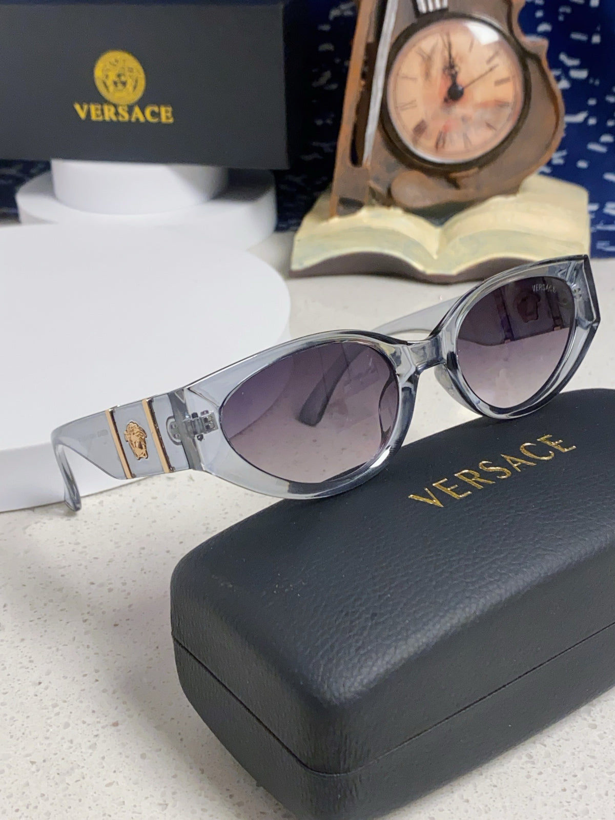 Versace Cat-Eye Silver Lens Sunglasses for Women - 432792 - detail image 11