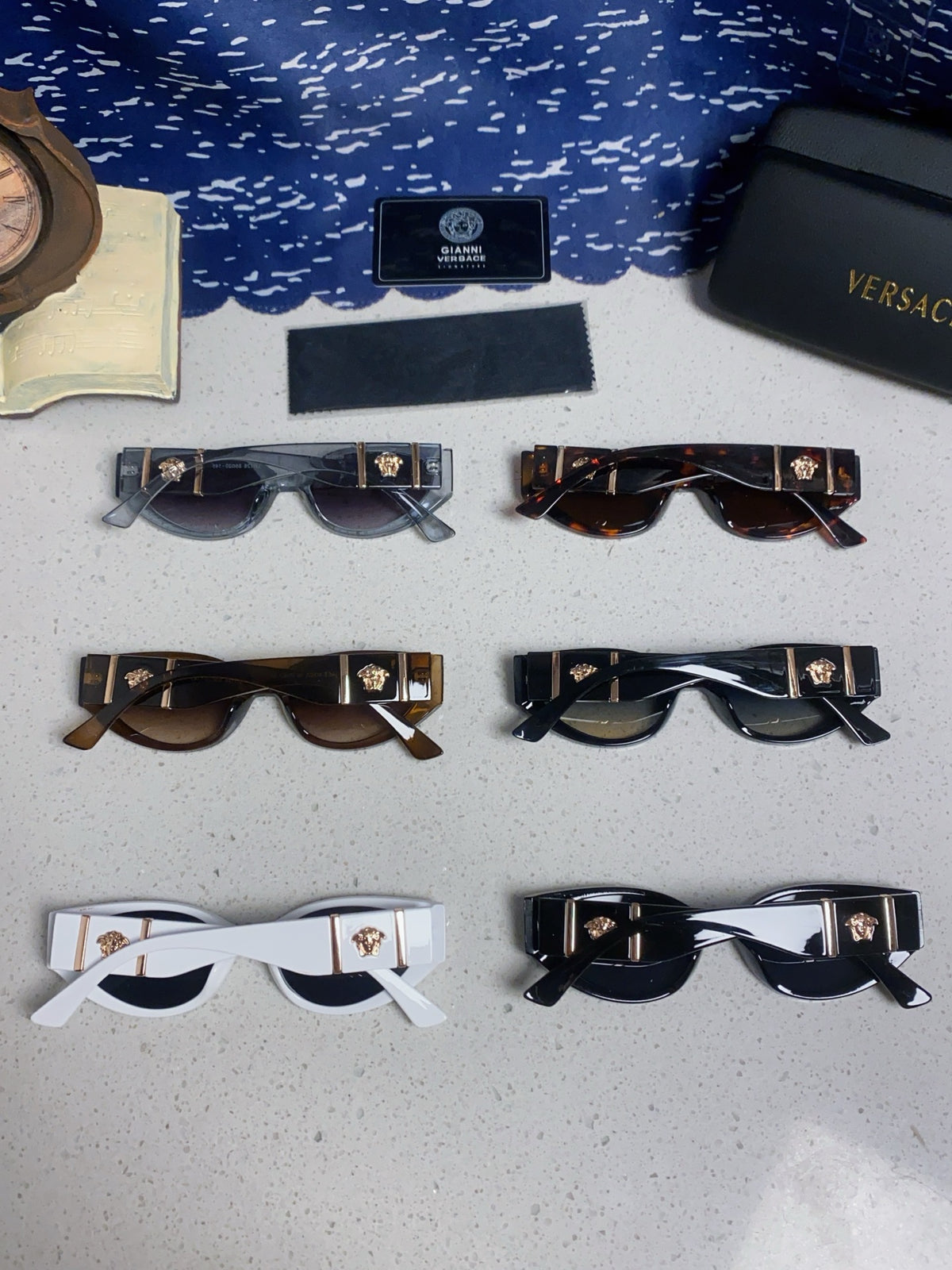 Versace Cat-Eye Gold Lens Sunglasses for Women - detail image 11
