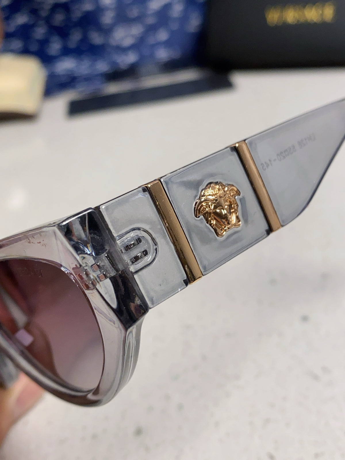 Versace Cat-Eye Silver Lens Sunglasses for Women - 432792 - detail image 7