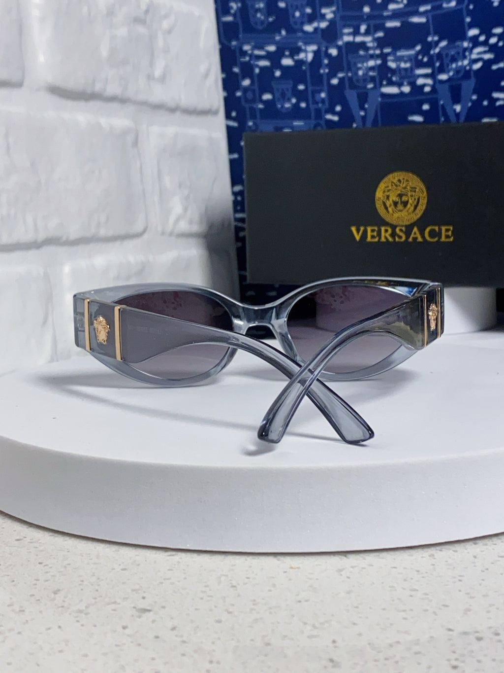 Versace Cat-Eye Silver Lens Sunglasses for Women - 358777 - detail image 3