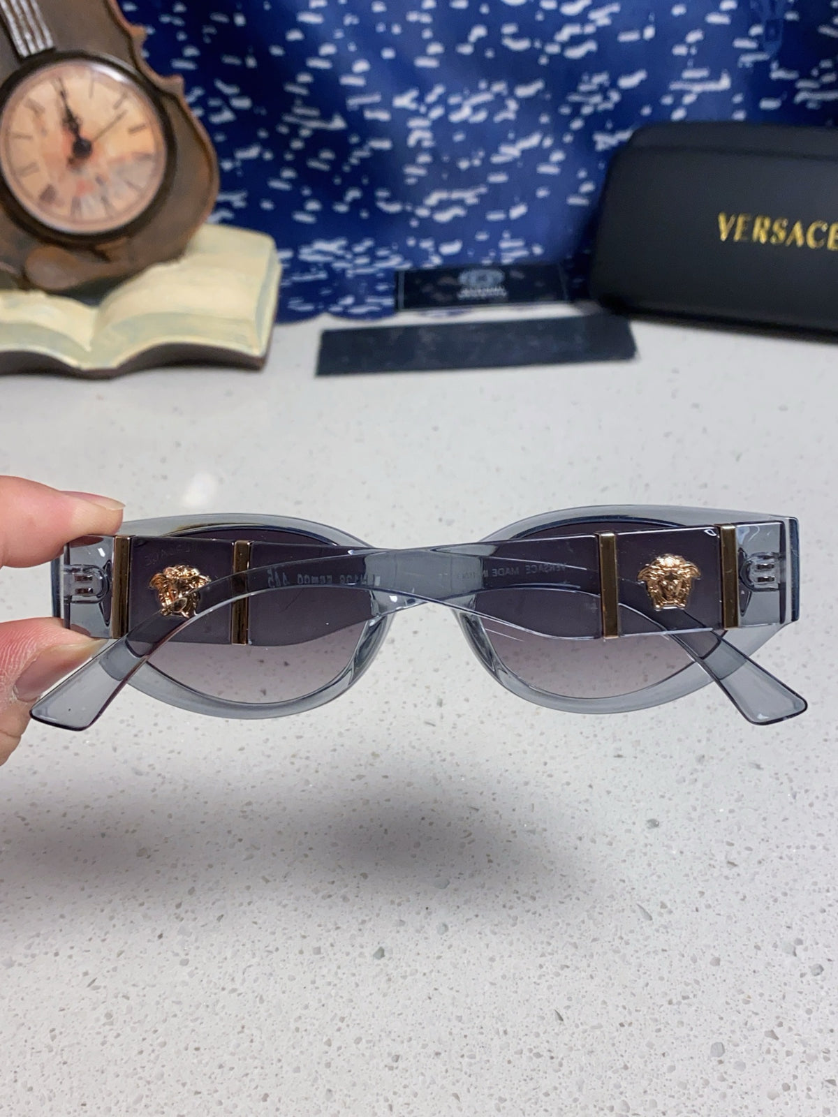 Versace Cat-Eye Silver Lens Sunglasses for Women - 358777 - detail image 5