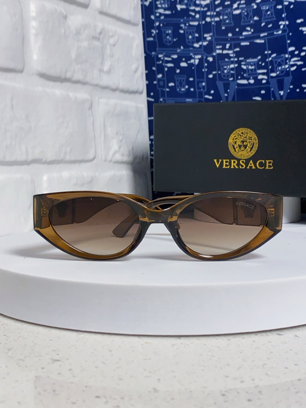 Versace Cat-Eye Brown Lens Sunglasses for Women - 432793 - detail image 2