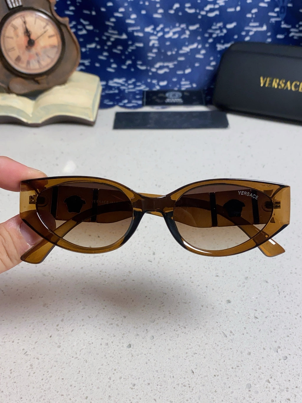 Versace Cat-Eye Brown Lens Sunglasses for Women - 358778 - detail image 4