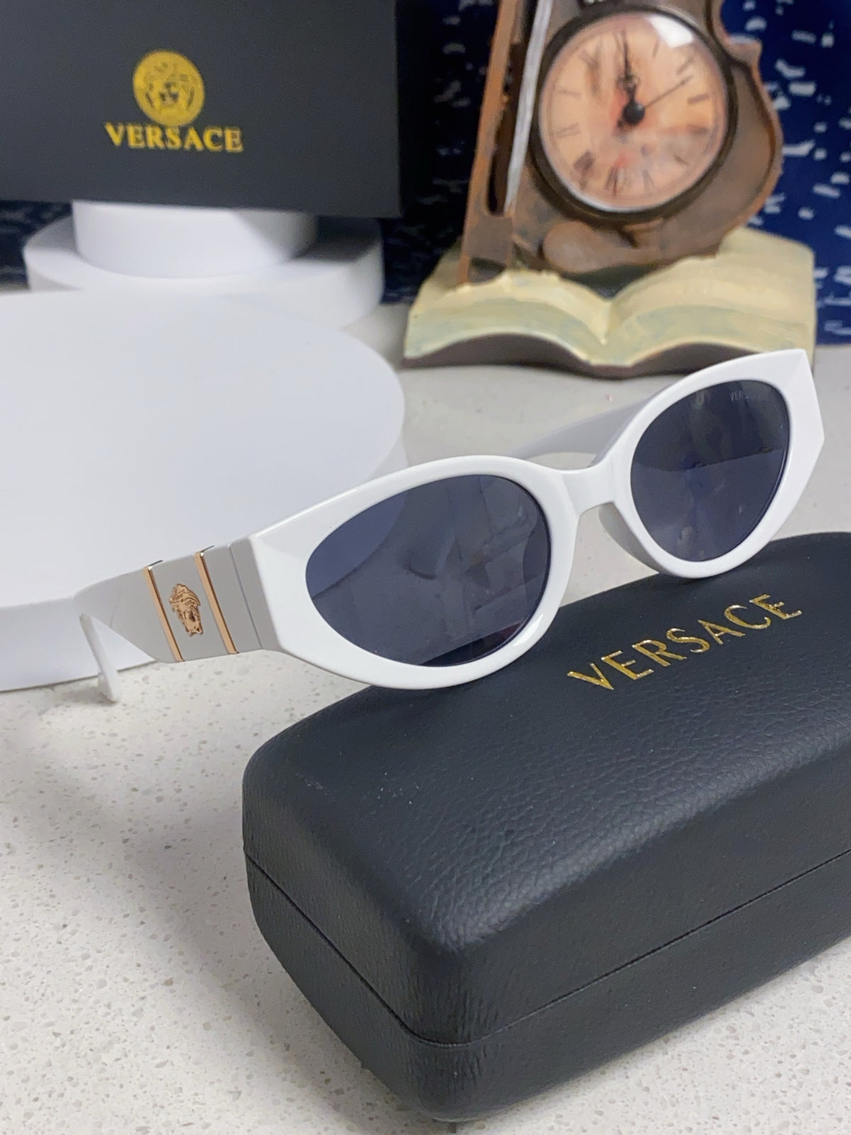 Versace Cat-Eye Blue Lens Sunglasses for Women - detail image 10