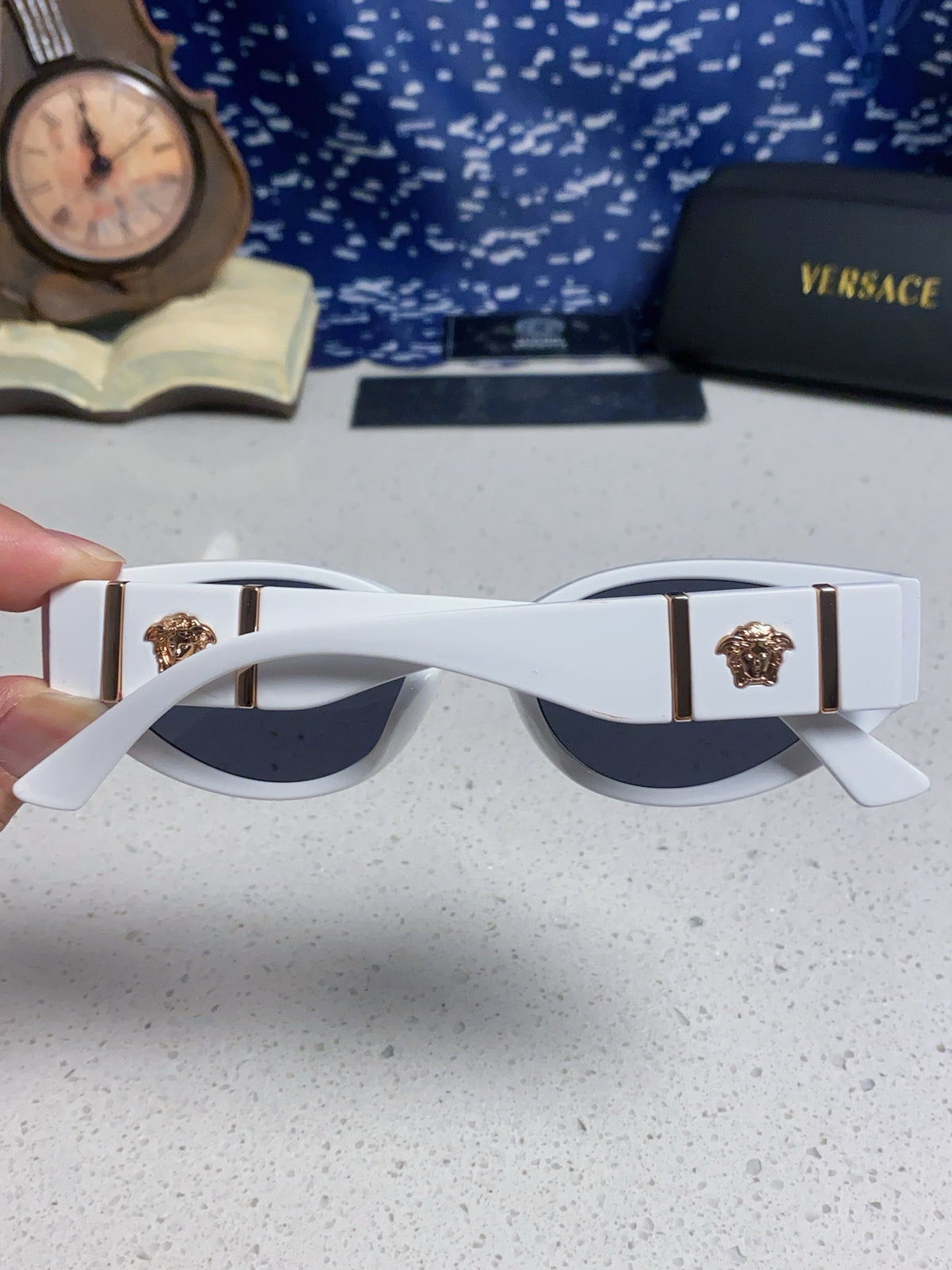 Versace Cat-Eye Blue Lens Sunglasses for Women - detail image 5
