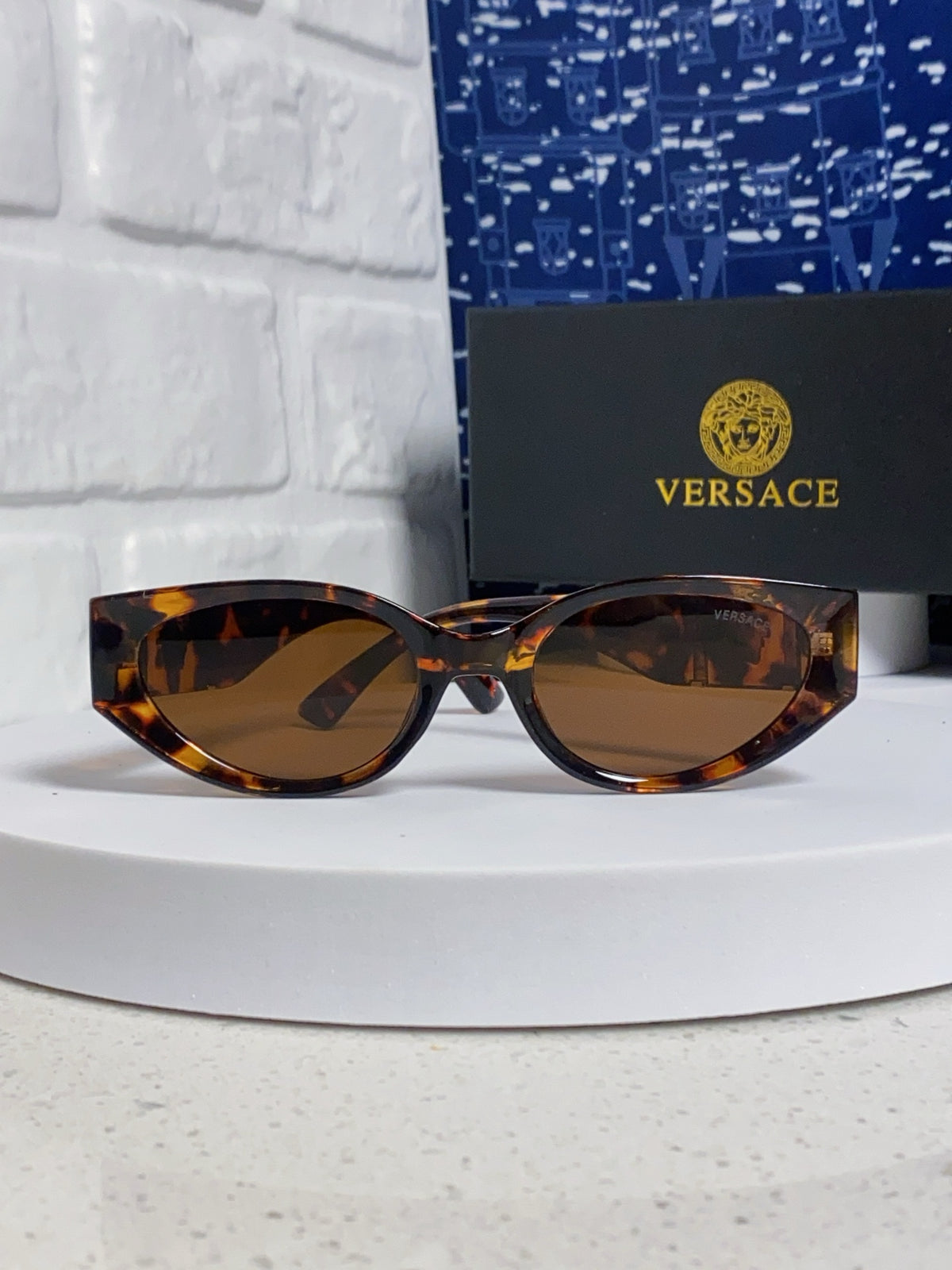 Versace Cat-Eye Brown Lens Sunglasses for Women - 432795 - detail image 2