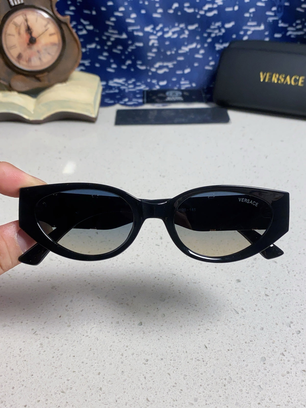 Versace Cat-Eye Silver Lens Sunglasses for Women - 358781 - detail image 4