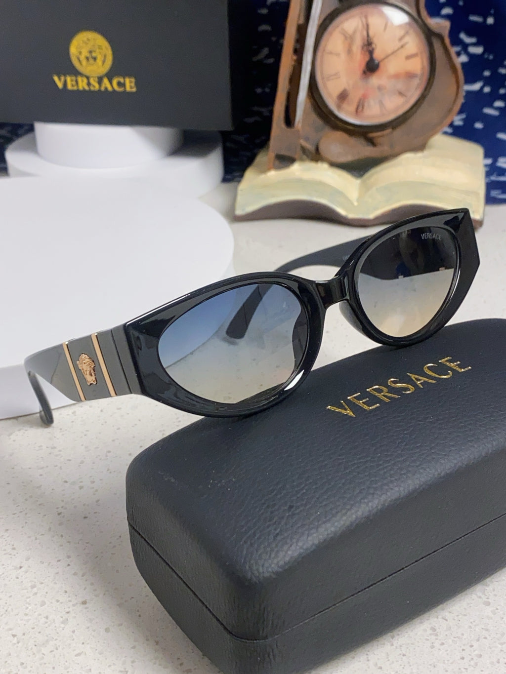 Versace Cat-Eye Silver Lens Sunglasses for Women - 358781 - detail image 10